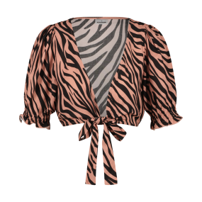 Crop Top Pofmouw Rose Zebra afbeelding