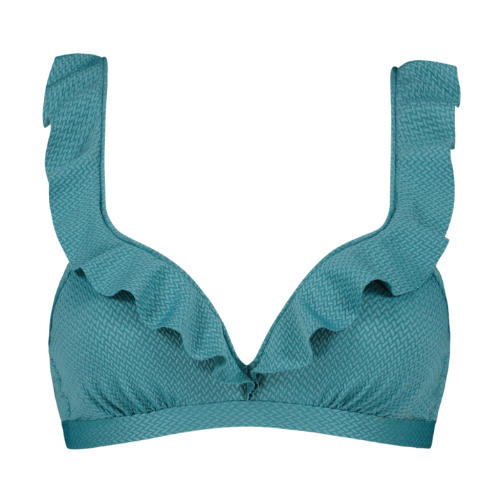 Ruffle Bikinitop Brittany Blue afbeelding