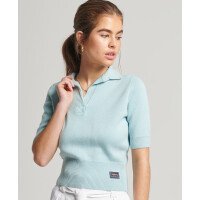 Vintage Cropped Knit Polo afbeelding