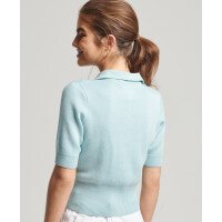 Vintage Cropped Knit Polo afbeelding