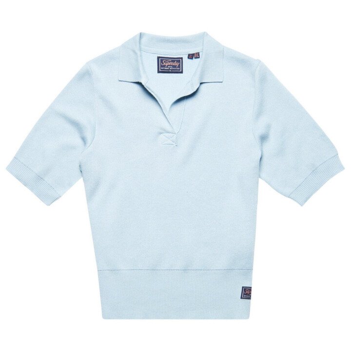 Vintage Cropped Knit Polo afbeelding