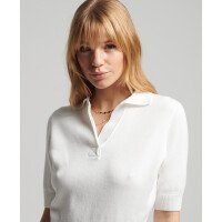 Vintage Cropped Knit Polo afbeelding
