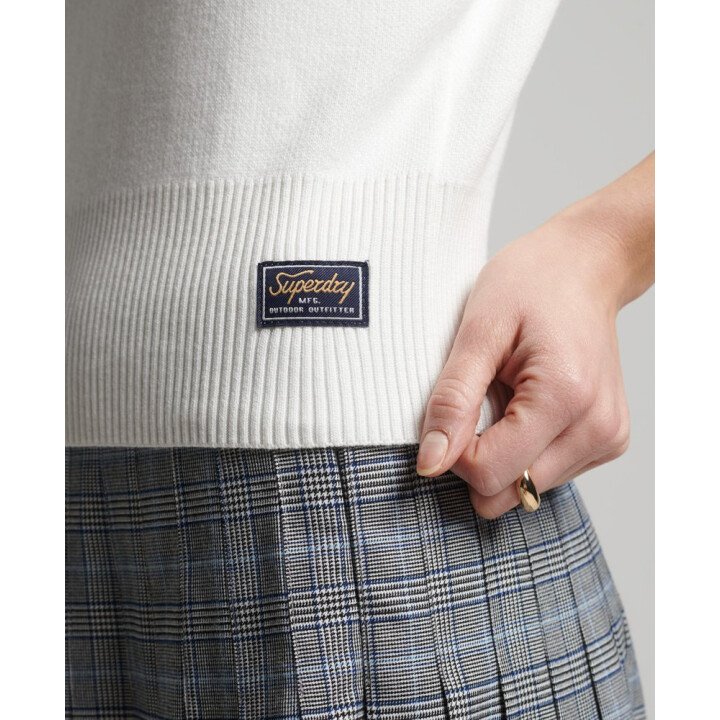 Vintage Cropped Knit Polo afbeelding