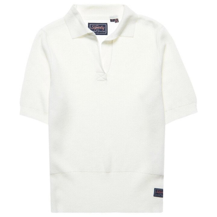 Vintage Cropped Knit Polo afbeelding