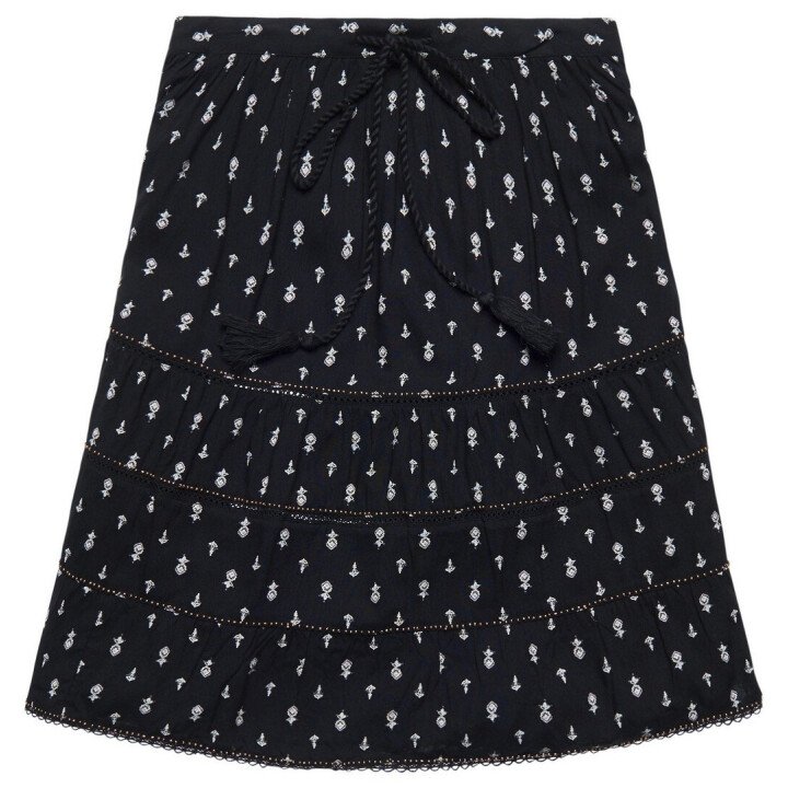Vintage Embellished Mini Skirt afbeelding
