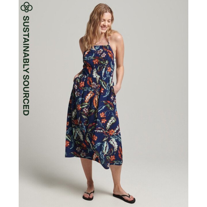 Superdry HALTER BEACH - Débardeur - eclipse navy/bleu