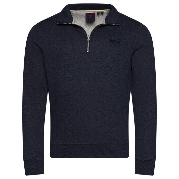 Vintage Logo EMB Zip Henley afbeelding