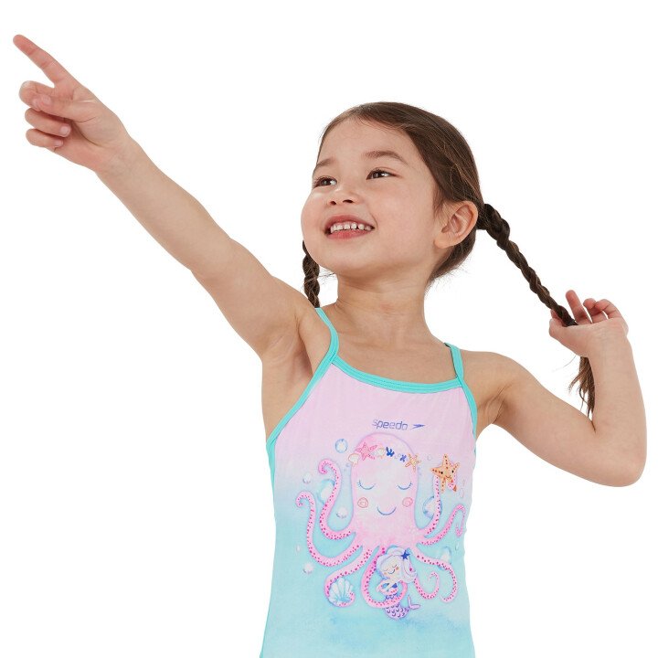 Thinstr Applique Swimsuit Girls afbeelding