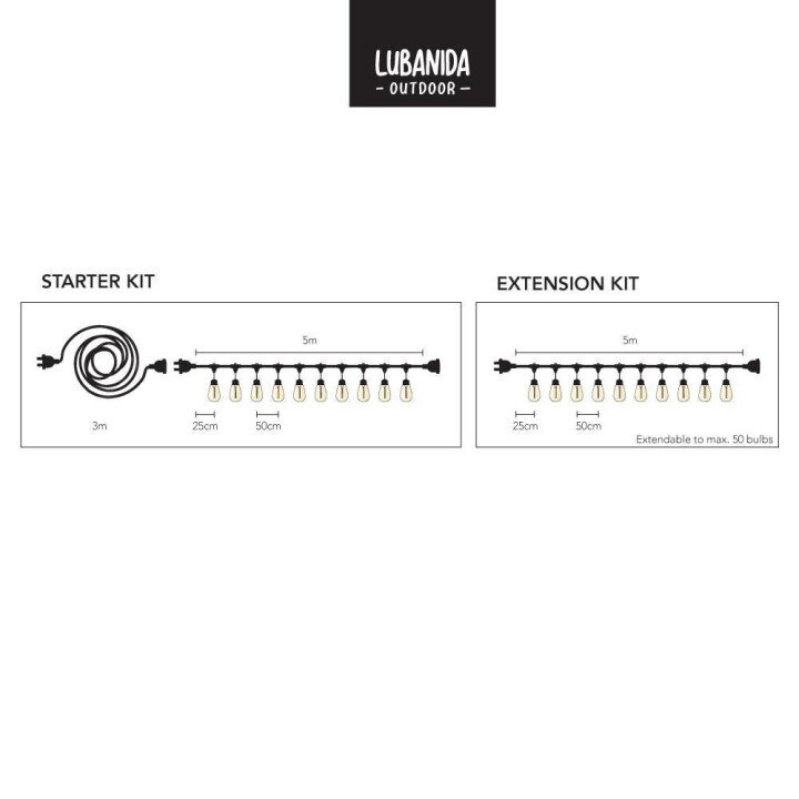 Premium Patio Lights Extens. Kit afbeelding