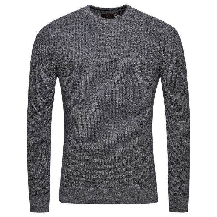 Vintage Textured Crew Knit Men afbeelding