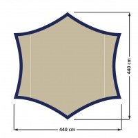 Tarp Morgan Polyester 440x440cm 201000072 1 afbeelding