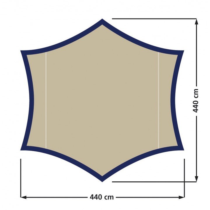 Tarp Morgan Polyester 440x440cm 201000072 1 afbeelding