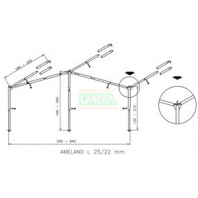 Luifelframe Ameland L 25/22mm afbeelding
