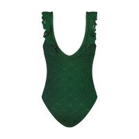 Ruffle Badpak Green Embroidery afbeelding