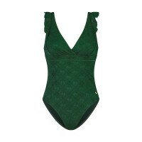Ruffle Badpak Green Embroidery afbeelding