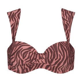 Bikinitop Swirl Zebra afbeelding