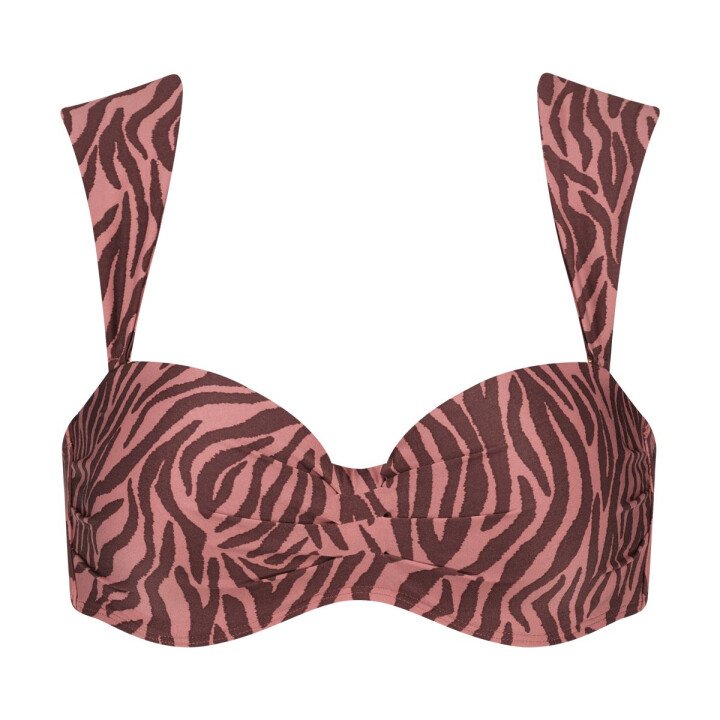 Bikinitop Swirl Zebra afbeelding