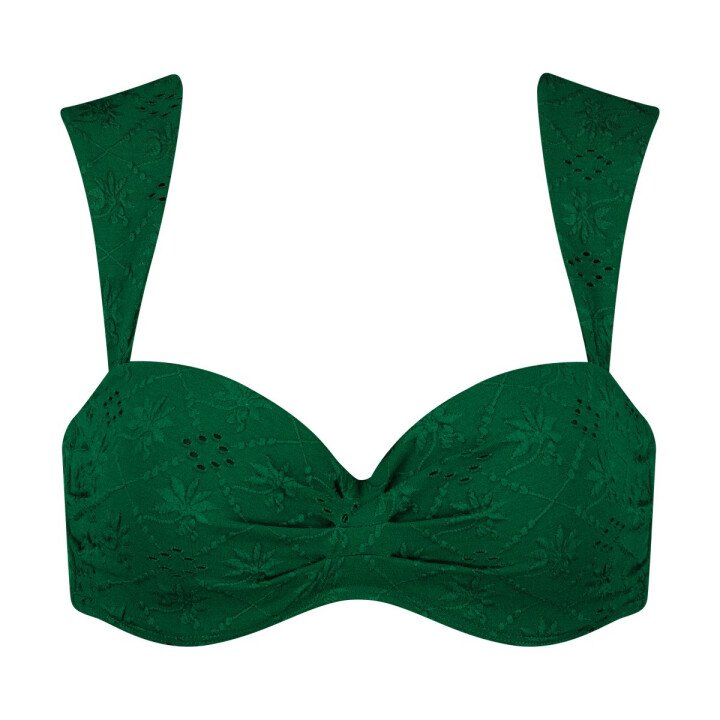 Bikinitop Swirl Green Embroid afbeelding