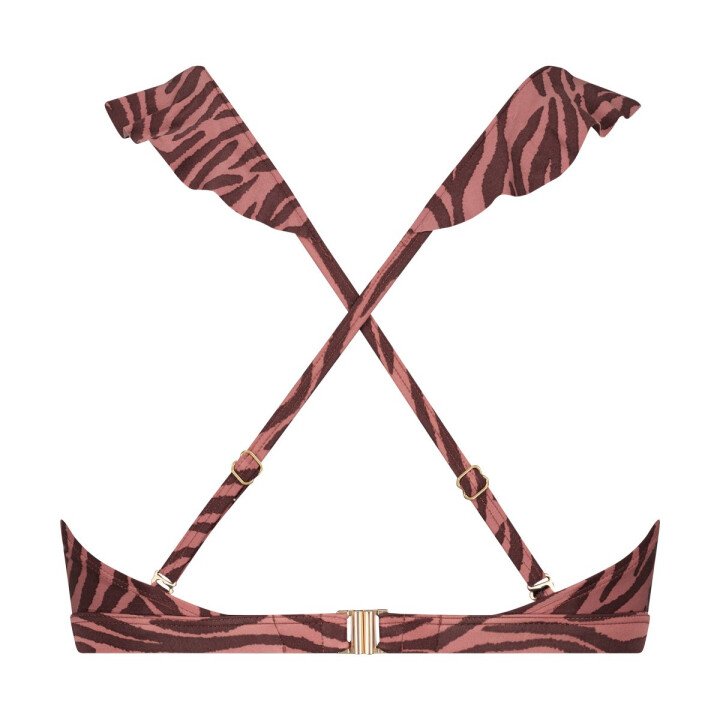Ruffle Bikinitop Zebra afbeelding
