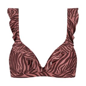 Ruffle Bikinitop Zebra afbeelding