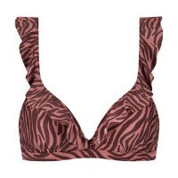 Ruffle Bikinitop Zebra afbeelding