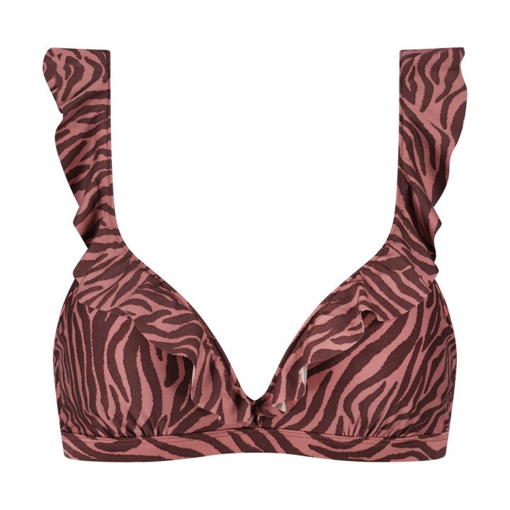 Ruffle Bikinitop Zebra afbeelding