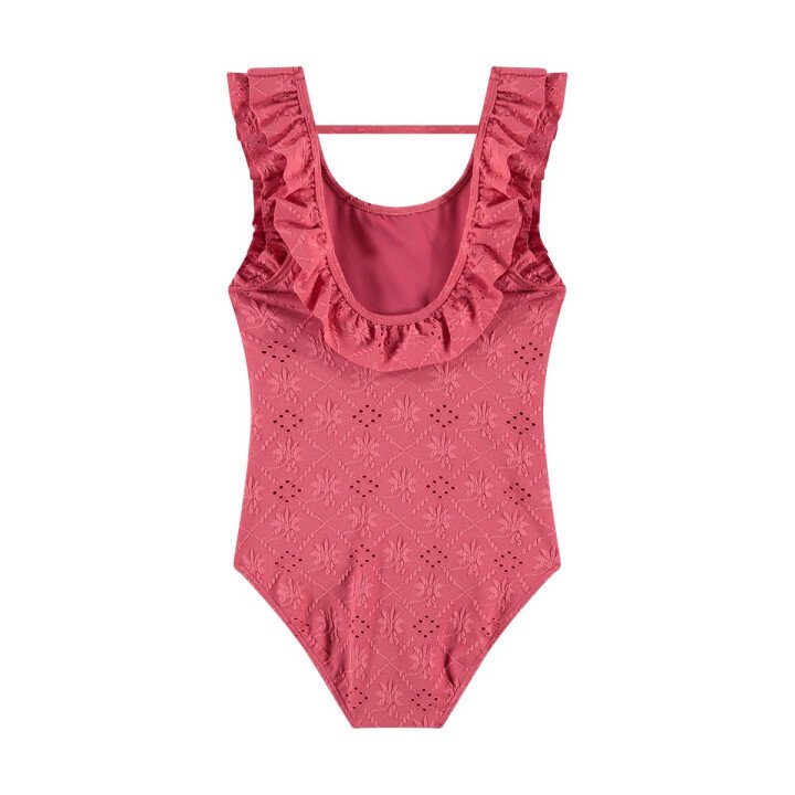 Meisjes Badpak Ruffle Pink afbeelding