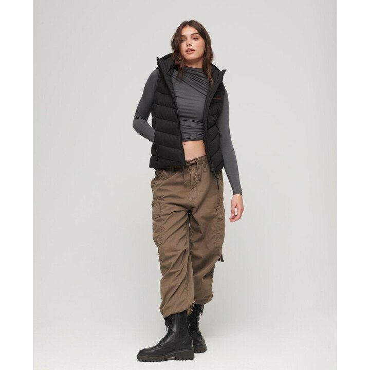 Hooded Microfibre Padded Gilet afbeelding