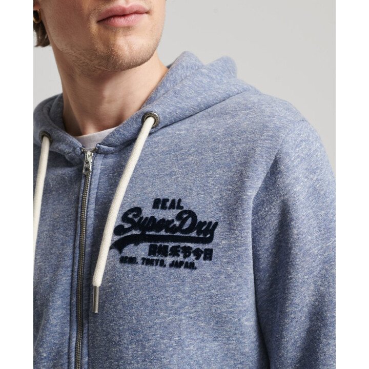 Vintage VL Tonal Zip Hoodie Men afbeelding