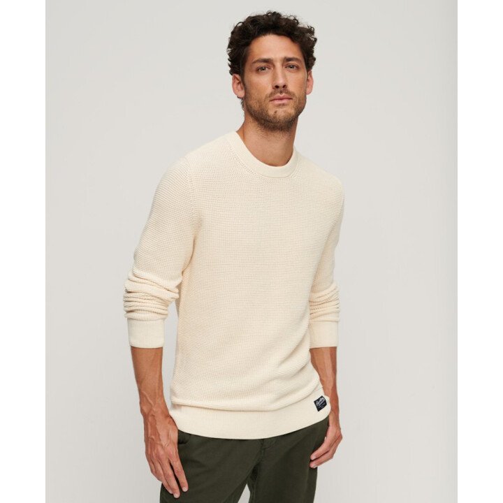Textured Crew Knit Jumper Men afbeelding