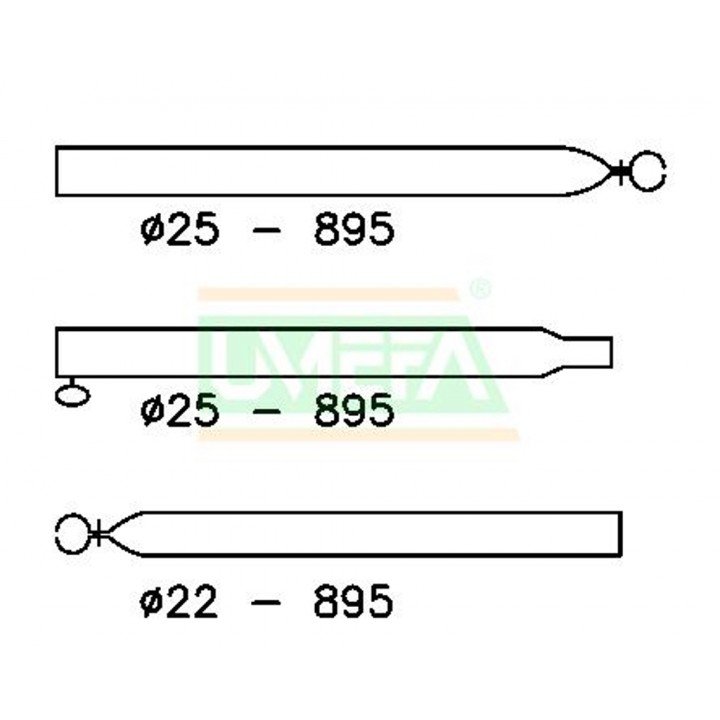 Verandastang 25/22mm 170-260cm afbeelding