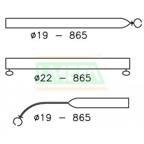 Voortentspanstok 22/19mm 165-255 afbeelding