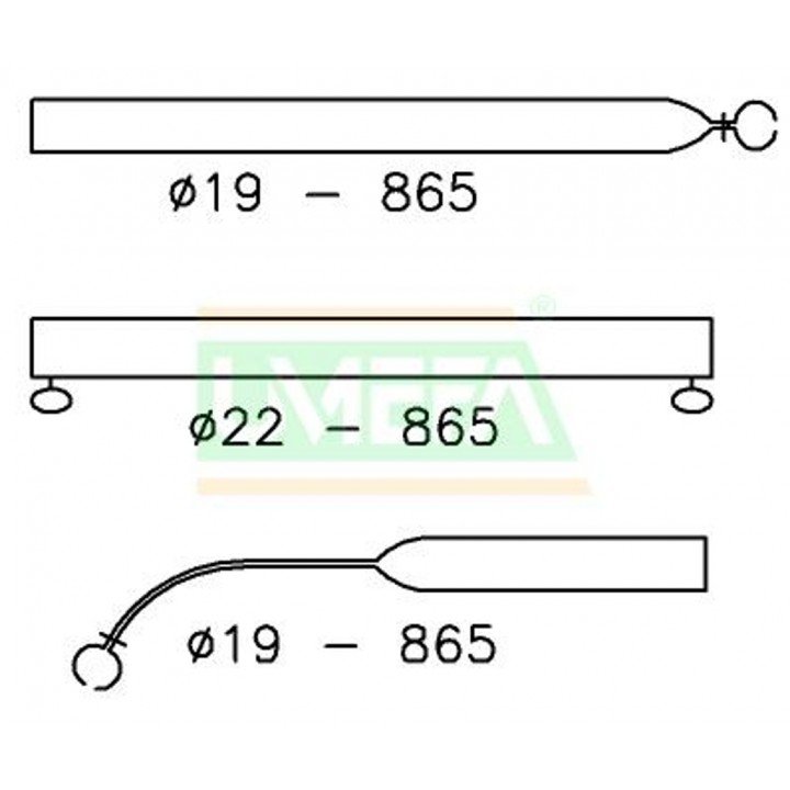Voortentspanstok 22/19mm 165-255 afbeelding