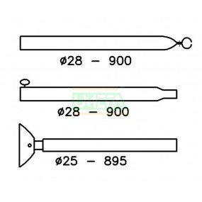 Stormstok 28/25mm 170-260cm afbeelding