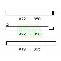 Tentstok 22/19mm 180-250cm afbeelding