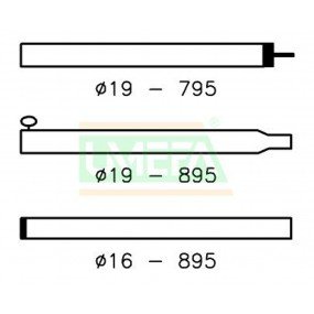 Tentstok 19/16mm 180-250cm afbeelding