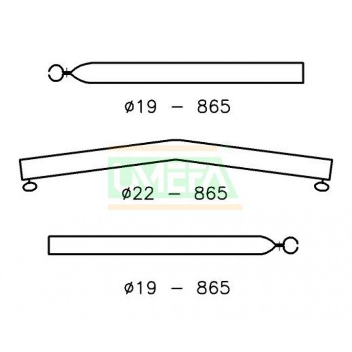 Daksteun Gebogen 22/19mm 170-250 afbeelding