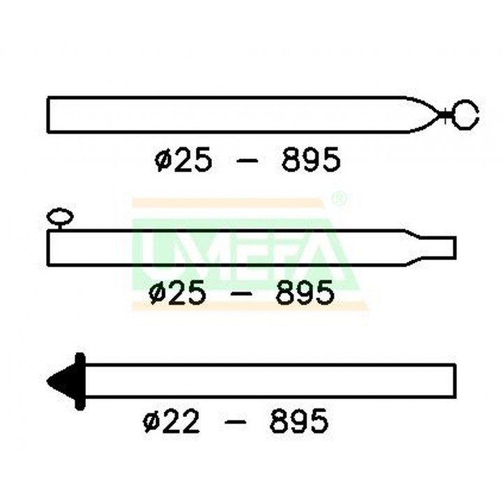 Stormstok 25/22mm 170-260cm afbeelding