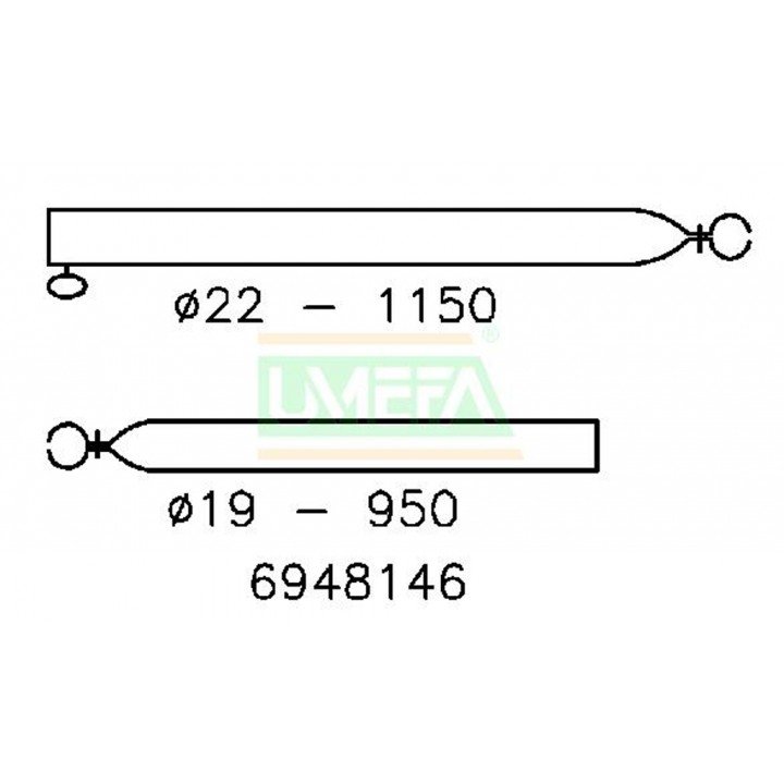 Verandastang 22/19mm 120-200cm afbeelding