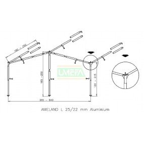 Luifelframe Ameland L 25/22mm afbeelding