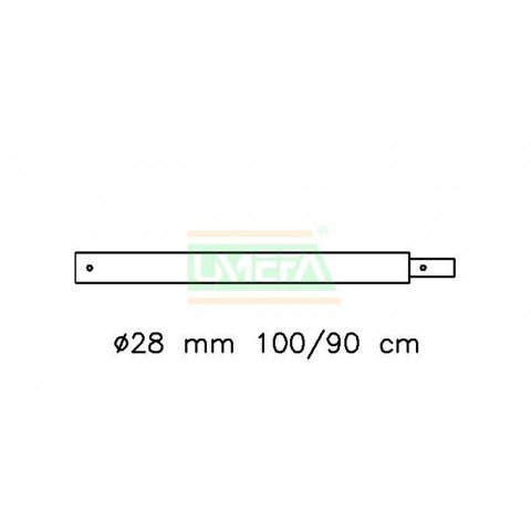 Tussendeel 28mm 100/90 cm afbeelding