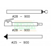 Stormstok 28/25mm 180-260cm afbeelding