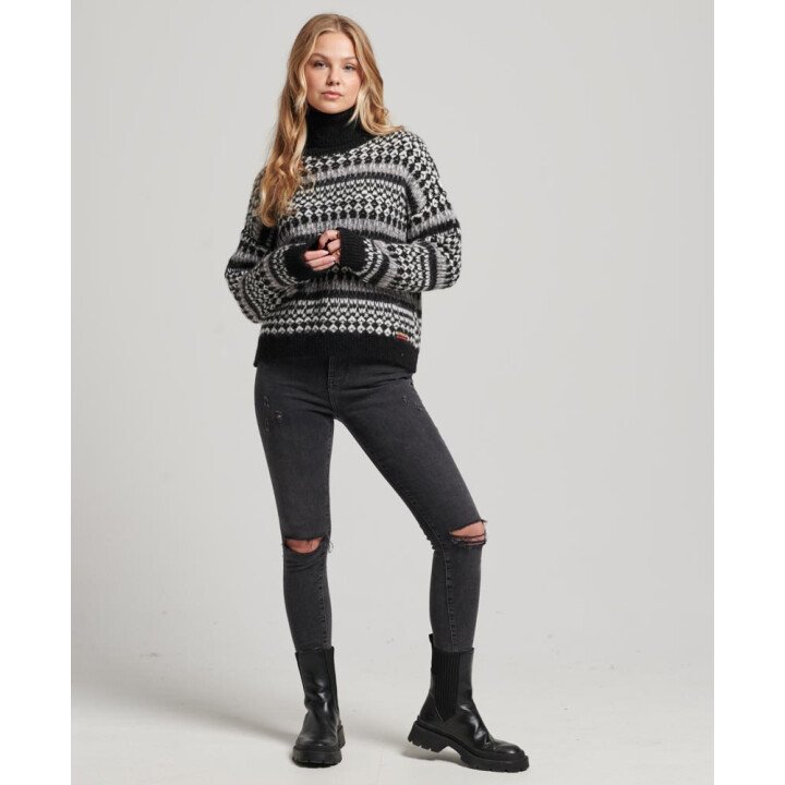 Roll Neck Crop Knit Wms afbeelding