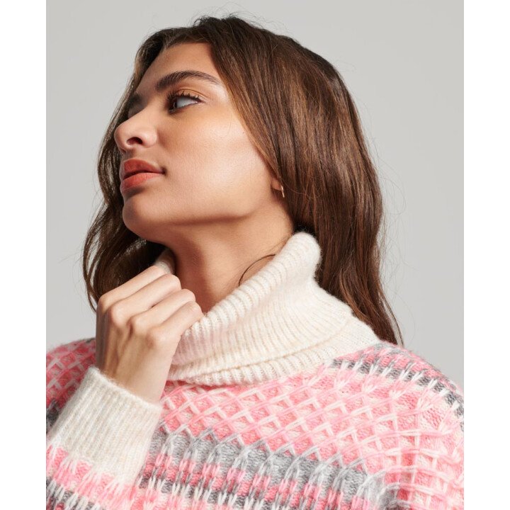 Roll Neck Crop Knit Wms afbeelding