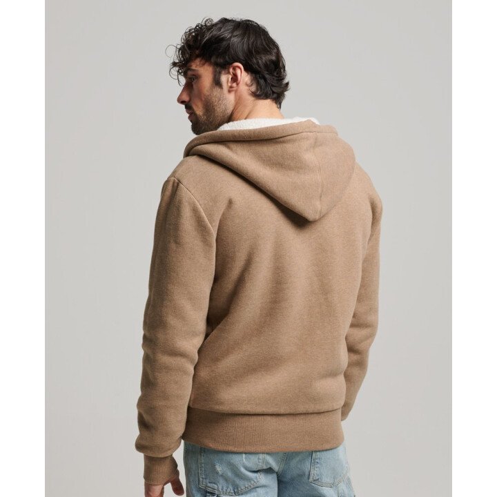 Essential Borg Lined Zip Hood Men afbeelding