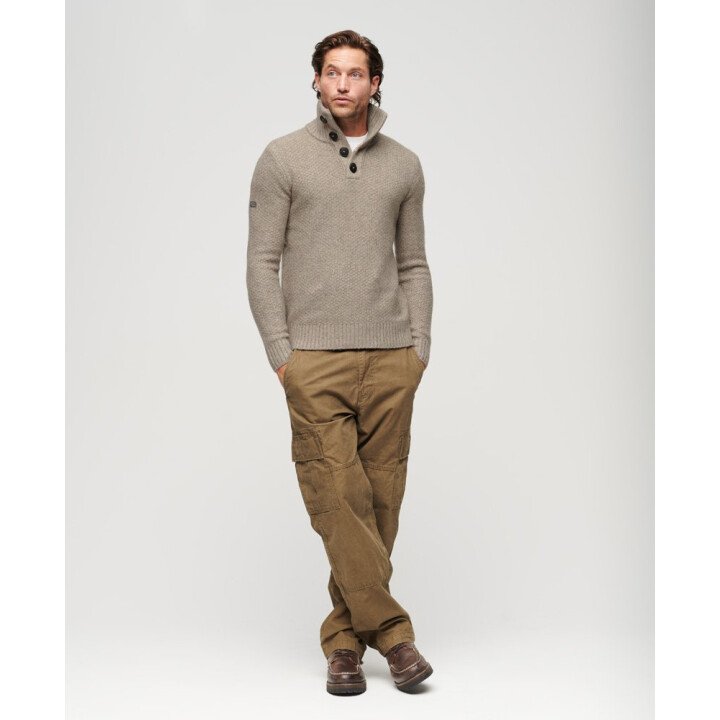 Chunky Button High Neck Jumper M afbeelding