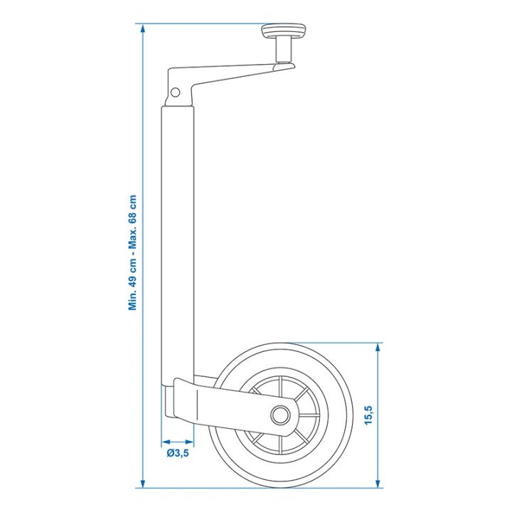 Neuswiel 35mm Kunstst.Velg/Rubbe afbeelding