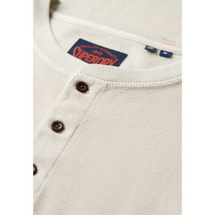 Waffle Long Sleeve Henley Top afbeelding