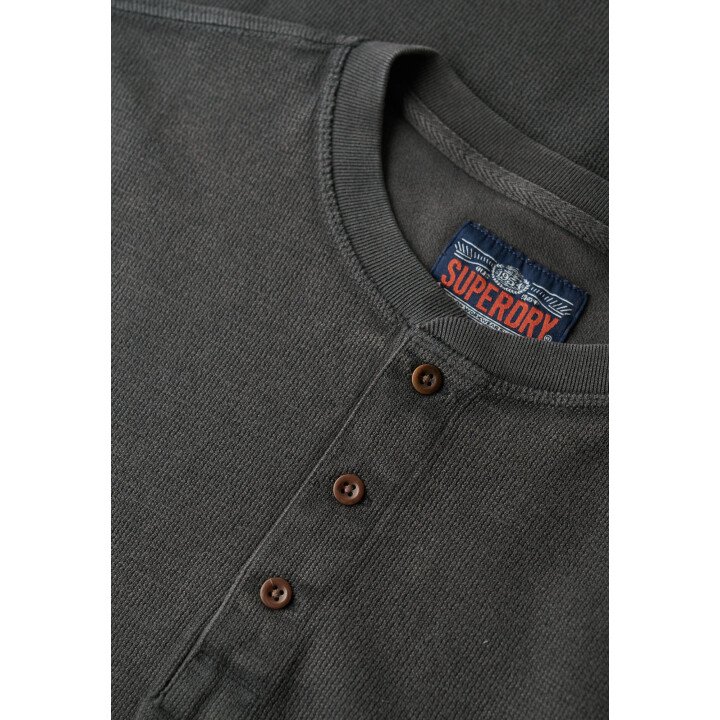 Waffle Long Sleeve Henley Top afbeelding