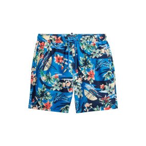 Hawaiian Print 17" Swim Short afbeelding